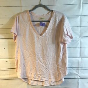 Anthropologie Cloth & Stone Blush Pink Top Sz L